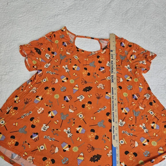 Disney Orange Halloween High Low Tee - Picture 2 of 7